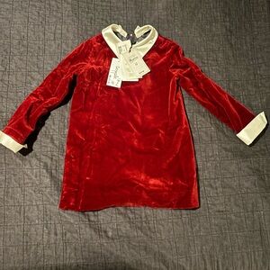 NWT Bonpoint‎ Red Jackie Dress 4T